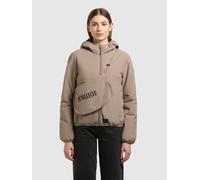 Blouson KHUJO "SHELLY2 WITH BAG", Damen, Gr. S, latte braun, Web, 100% Nylon, regular fit hüftlang, eingesetzt elastischer Bund mit Gummizug, Jacken Blouson (56483643-S) latte braun