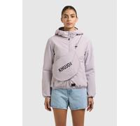 Blouson KHUJO "SHELLY2 WITH BAG", Damen, Gr. S, raindrops lila, Web, 100% Nylon, regular fit hüftlang, eingesetzt elastischer Bund mit Gummizug, Jacken Blouson (16850636-S) raindrops lila
