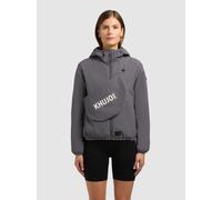 Blouson KHUJO "SHELLY2 WITH BAG", Damen, Gr. XXL, slate grau, Web, 100% Nylon, regular fit hüftlang, eingesetzt elastischer Bund mit Gummizug, Jacken Blouson (91439931-XXL) slate grau
