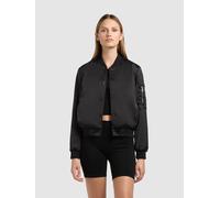Blouson KHUJO "TAMI", Damen, Gr. S, schwarz, 97% Polyester, 3% Elasthan, glänzend, regular fit hüftlang, eingesetzt Rippstrickbündchen, Jacken Blouson (90523227-S) schwarz