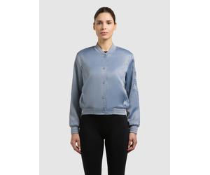 Blouson KHUJO "TAMI", Damen, Gr. XS, misty blau, 97% Polyester, 3% Elasthan, glänzend, regular fit hüftlang, eingesetzt Rippstrickbündchen, Jacken Blouson (59613563-XS) misty blau