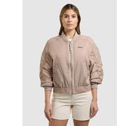 Blouson KHUJO "TUVAY", Damen, Gr. XL, latte beige, Web, 100% Nylon, unifarben, regular fit hüftlang, eingesetzt Rippbündchen, Jacken Blouson (79913630-XL) latte beige