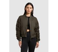 Blouson KHUJO "TUVAY", Damen, Gr. XL, olive, Web, 100% Nylon, unifarben, regular fit hüftlang, eingesetzt Rippbündchen, Jacken Blouson (27339769-XL) olive