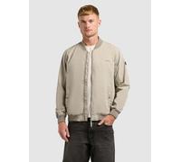 Blouson KHUJO "ULRIC", Herren, Gr. M, beige (light grau), Web, 75% Baumwolle, 25% Nylon, unifarben, regular fit hüftlang, eingesetzt Rippstrickbündchen, Jacken Blouson (28603854-M) light grau