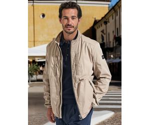 Blouson LERROS "Blousonjacke für den Übergang", Herren, Gr. L, beige (kitt), 60% Baumwolle, 36% Nylon, 4% Elasthan, Jacken Blouson (82908064-L) kitt