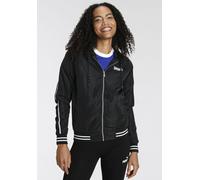 Blouson LONSDALE "MERIDEN", Damen, Gr. XL, schwarz, Obermaterial: 100% Polyester, unifarben, Rippbündchen, Jacken Blouson Blousonjacke (15538913-XL) schwarz