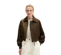 Blouson MARC O'POLO, Damen, Gr. 40, mossy earth, Web, Obermaterial: 100% Polyester, normal, Rippstrickbündchen, Jacken Blouson, im Aviator-Stil regular aus recyceltem Shiny-Polyester-Twill (30512767-4