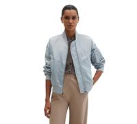 Blouson MARC O'POLO, Damen, Gr. 44, grau horizon, Web, Obermaterial: 100% Polyester, unifarben, regular fit hüftlang, Rippstrickbündchen, Jacken Blouson, regular Fit, mit praktischen Eingrifftaschen,