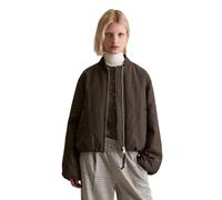 Blouson MARC O'POLO DENIM "im Aviator-Stil relaxed fit cropped aus recyceltem Polyester", Damen, Gr. L, schwarz espresso, Obermaterial: 100% Polyester, relaxed fit normal, Jacken Blouson (61699530-L)