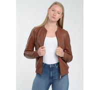 Blouson MAZE "42021143", Damen, Gr. M, braun (roast), Obermaterial: 100% Lammleder. Innenfutter: 100% Baumwolle. Ärmelfutter: 100% Polyester. Strickmaterial: 100% Baumwolle, Jacken Blouson (30102637-M
