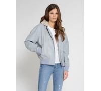 Maze Damen Lederblouson 42021287 Baby Blue L