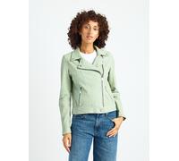 Blouson MAZE "42023069", Damen, Gr. M, grün (spring sage), Obermaterial: 100% Lammleder. Innenfutter: 100% Baumwolle. Ärmelfutter: 100% Polyester. Strickmaterial: 95% Baumwolle, 5% Elasthan, Jacken Bl