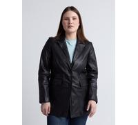 Blouson MAZE "42023100", Damen, Gr. 46, schwarz, Obermaterial: 100% Lammleder. Innenfutter: 100% Baumwolle. Ärmelfutter: 100% Polyester. Strickmaterial: 95% Baumwolle, 5% Elasthan, Jacken Blouson (287