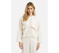 Blouson MILANO ITALY, Damen, Gr. 38, beige (sand), Web, Material: 87% Modal, 13% Polyester, unifarben, lässig geschnitten kurz, eingesetzt gerader Abschluss, Jacken Blouson, mit Gummizug im Saum (8783