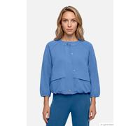 Jackenblazer BETTY BARCLAY "Damen mit 3/4 Arm", Damen, Gr. 36, blau, Jersey, Obermaterial: 47% Modal, 47% Polyester, 6% Elasthan, lässig geschnitten normal, Rundhals, Blazer (32180642-36) blau