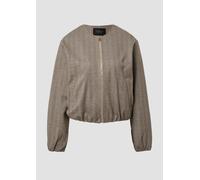 Blouson mit Fischgratmuster und elastischem Saum 36 braun 2175398.93X1.36