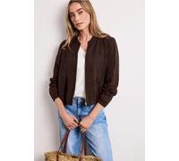 Blouson mit gerafftem Saum und Zipper