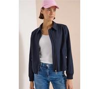 Jackenblazer CECIL, Damen, Gr. XL (44), urban dunkelblau, Web, Obermaterial: 58% Baumwolle, 42% Nylon. Futter: 100% Polyester, unifarben, normal hüftbedeckend, Rundhals, Bündchen, Blazer, Blouson mit