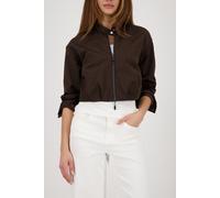Blouson MONARI "Jacke Nylon", Damen, Gr. 38, dk chocolate, Jacken Blouson, Regular fit mit Stehkragen (56433606-38) dk chocolate