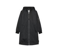 Blouson parka, drawstring at waist, with hood, knitted details, BLACK 34 BLACK