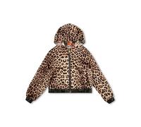 Blouson PHILIPP PLEIN "Jacke", Mädchen, Gr. 12, braun (17, leopard), Obermaterial: 85% Baumwolle, 15% Elasthan. Füllung: 100% Polyester, Jacken Blouson (31655224-12) 17, leopard