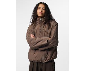 Blouson PIECES "PCSIF JACKET NOOS BC", Damen, Gr. L, braun (morel), Web, Obermaterial: 100% Polyester, unifarben, normal, Jacken Blouson, Kunstfaser (88666047-L) morel