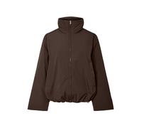 Blouson PIECES "PCSIF JACKET NOOS BC", Damen, Gr. XL, braun (hot fudge), Web, Obermaterial: 100% Polyester, unifarben, normal, Jacken Blouson, Kunstfaser (51955542-XL) hot fudge