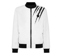 Blouson PLEIN SPORT "Scratch", Herren, Gr. 3XL, weiß (01, weiß), Obermaterial: 100% Polyester. Futter: 100% Polyester, Jacken Blouson (31308936-XXXL) 01, weiß