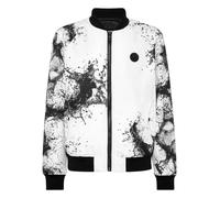 Blouson PLEIN SPORT "Splash", Jungen, Gr. S, weiß (01, weiß), Obermaterial: 100% Polyester; Futter: 100% Polyester, Jacken Blouson (41689425-S) 01, weiß