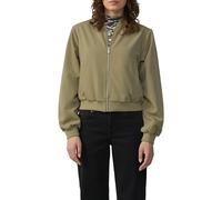Blouson QS, Damen, Gr. S (36), grün, Obermaterial: 76% Polyester, 20% Viskose, 4% Elasthan, unifarben, regular fit taillenbedeckt, Rippbündchen, Jacken Blouson, mit Rippbündchen (41626866-S)