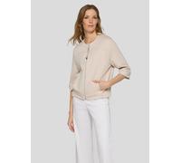 Blouson RABE "Jacke", Damen, Gr. 42, beige, 48%Polyester 47%Viskose 5%Elasthan, unifarben, gerade, gerader Abschluss, Jacken Blouson (13835141-42) beige