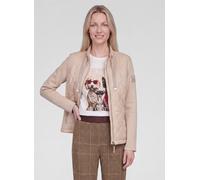 Blouson RABE "Jacke", Damen, Gr. 48, beige, Obermaterial: 100% Polyamid. Rückenteil: 100% Polyester. Futter: 100% Polyamid. Besatz: 51% Polyamid, 41% Viskose, 8% Elasthan, unifarben, tailliert, Jacken