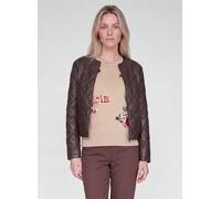 Blouson RABE "Jacke", Damen, Gr. 48, braun, Obermaterial: 71% Viskose, 15% Polyester, 9% Baumwolle, 5% metallisierte Fasern. Rückenteil: 100% Polyester. Futter: 100% Polyamid, unifarben, weit, Jacken