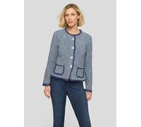 Blouson RABE "Jacke", Damen, Gr. 52, dunkelblau, 91%Baumwolle 8%Polyester 1%Elasthan, unifarben, figurbetont, gerader Abschluss, Jacken Blouson (69923357-52) dunkelblau