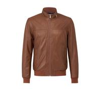 Blouson RICANO "Lederjacke Martinus", Herren, Gr. M, braun (cognac), Obermaterial: 100% Lammnappaleder LANA. Futter: 100% Polyester PES., schmal, hoch geschlossener Ausschnitt, Jacken Blouson, Handgef