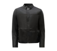 Blouson RICANO "Lederjacke Tomaso", Herren, Gr. XXL, schwarz, Obermaterial: 100% Lammnappaleder LANA. Futter: 100% Baumwolle CO., schmal, Rundhals, Jacken Blouson, Handgefertigt aus echtem Leder (5491