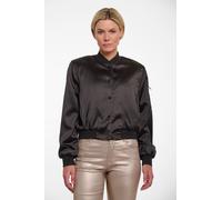 Blouson RINO & PELLE "BANNER", Damen, Gr. 38, schwarz, Web, Obermaterial: 95% Polyester, 5% Elasthan. Futter: 100% Polyester, casual, Langarm Bündchen, Jacken, mit falscher Tasche am Ärmel (46554421-3