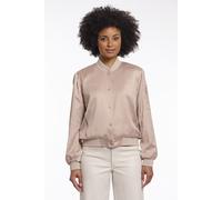 Blouson RINO & PELLE "BANNER", Damen, Gr. 48, beige (smoked pearl), Web, Obermaterial: 97% Polyester, 3% Elasthan. Futter: 100% Polyester, hüftlang, Bündchen, Jacken Blouson, mit falscher Tasche am Är