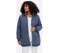 Blouson SHEEGO, Damen, Gr. 54, blau (rauchblau), 89% Polyester, 11% Polyamid, Bündchen:95% Polyester, 5% Elasthan, Kapuzenfutter:100% Polyester, Wattierung:100% Polyester, unifarben, Jacken Blouson (2