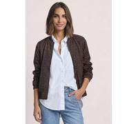 Blouson STREET ONE, Damen, Gr. 36, molten earth, Stoff;Satin, Obermaterial: 92% Viskose, 8% Polyester. Futter: 100% Polyester, comfort fit normal, Rundhals, Bündchen, Jacken Blouson, mit allover Leopr
