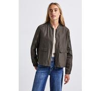 Blouson STREET ONE, Damen, Gr. 36, nomad braun, Stoff, Obermaterial: 100% Polyester; Futter: 100% Polyester, unifarben, normal normal, Rundhals, elastischer Bund, Jacken Blouson, mit Elastikbund an de