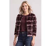 Blouson STREET ONE, Damen, Gr. 36, rosa (rustic rouge), Stoff, Oberstoff: 100% Polyester. Futter: 100% Polyester, Jacquardmuster, normal normal, Rundhals, abgesteppt, Jacken Blouson, mit Karomuster (6
