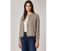 Blouson STREET ONE, Damen, Gr. 38, light terra mocha, Stoff, Obermaterial: 100% Polyester; Futter: 100% Polyester, unifarben, comfort fit normal, Rundhals, Bündchen, Jacken Blouson, mit Rundhalsaussch