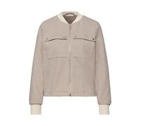 Blouson STREET ONE, Damen, Gr. 38, light terra mocha, Web, Obermaterial: 58% Baumwolle, 40% Polyester, 2% Elasthan; Futter: 100% Polyester, gemustert, comfort fit normal, Rundhals, Rippbündchen, Jacke