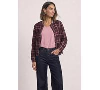 Blouson STREET ONE, Damen, Gr. 38, rot (rustic rouge), Stoff, Obermaterial: 74% Viskose, 26% Polyester. Futter: 100% Polyester, Jacquardmuster, regular fit normal, Rundhals, Bündchen, Jacken Blouson,