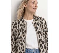 Blouson STREET ONE, Damen, Gr. 38, vanilla sand, Stoff, 90% Polyester, 10% Elasthan, gemustert, regular fit normal, Rundhals, elastischer Bund, Jacken Blouson, aus softem Materialmix (11229124-38) van