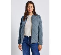 Blouson STREET ONE, Damen, Gr. 40, grau (slate blau), Stoff, Obermaterial: 55% Polyester, 45% Polyamid; Futter: 100% Polyester; Füllung: 100% Polyester, unifarben, normal normal, hoch geschlossener Au