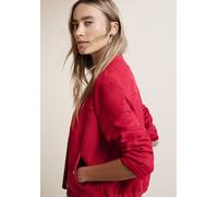 Blouson STREET ONE, Damen, Gr. 40, salsa rot, Stoff, Obermaterial: 94% Polyester, 6% Elasthan; Futter: 100% Polyester, unifarben, normal normal, Rundhals, abgesteppt, Jacken Blouson, Rundhalsausschnit