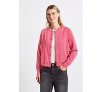 Blouson STREET ONE, Damen, Gr. 44, almond coral, Stoff, 46% Modal, 46% Polyester, 8% Elasthan, unifarben, normal normal, Rundhals, Bündchen, Jacken Blouson, mit Rundhalsausschnitt (48077013-44) almond