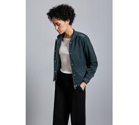 Blouson STREET ONE, Damen, Gr. 44, grün (cool vintage grün), Stoff, Obermaterial: 74% Viskose, 26% Polyester; Futter: 100% Polyester, unifarben, normal normal, Rundhals, Bündchen, Jacken Blouson, aus 